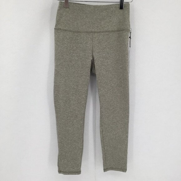 Zobha heather vetiver cropped leggings gray green space dye new Medium - Picture 1 of 4